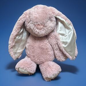 Spark Create Imagine Pink Bunny Rabbit Stuffed Plush Satin Ear Rattle Baby Toy